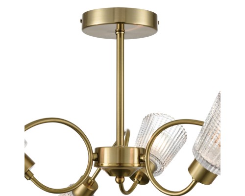 8154/6C COMFI LN25 медный/прозрачный, металл/стекло Потолочный светильник Е14 6*40W 220V IMANA