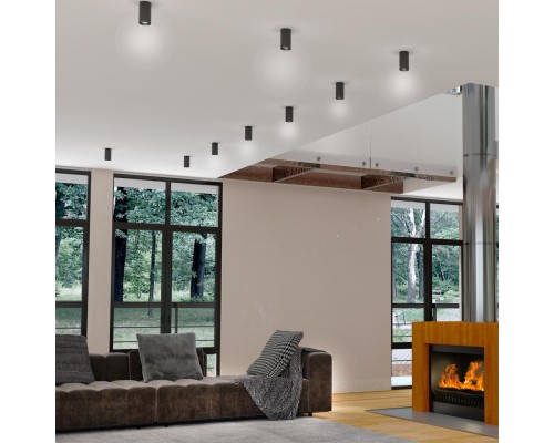 370725 OVER NT21 157 черный Светильник накладной IP20 GU10 9W 235V ELINA