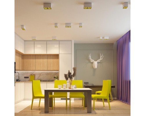 358488 OVER NT20 154 белый/золото Светильник накладной IP20 LED 4000K 10W 220V RECTE