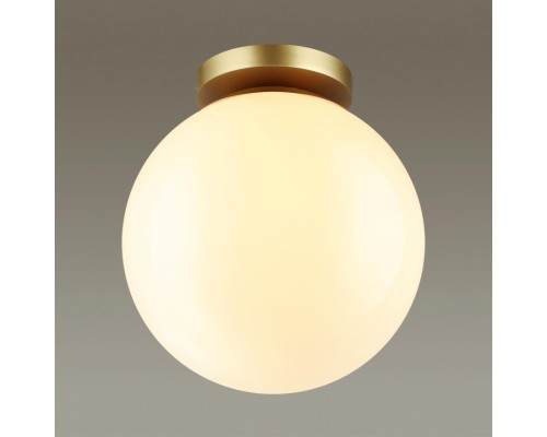 4248/1C HIGHTECH ODL21 101 золотист/металл/белый/акрил Потолочный светильник IP44 E27 LED 9W BOSCO