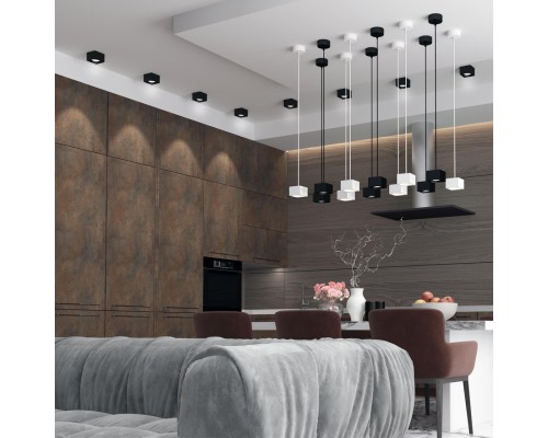 358654 OVER NT21 146 черный Светильник накладной светодиодный IP20 LED 4000К 12W 220V PATERA