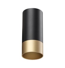 370867 OVER NT22 168 черный/золото Светильник накладной IP20 GU10 9W 220V SLIM