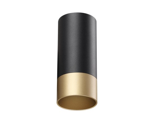 370867 OVER NT22 168 черный/золото Светильник накладной IP20 GU10 9W 220V SLIM