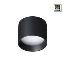359593 OVER NT25 000 черный Светильник накладной светодиодный с переключ. цв. температуры IP20 LED 6W 220-240V 3000К\4000К\6000К ORBIS