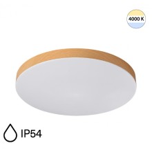 7761/24L MITRA LED SN Светильник пластик/белый/под дерево LED 24Вт 4000K D300 IP54 GAMMA