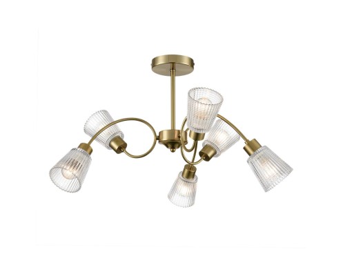 8154/6C COMFI LN25 медный/прозрачный, металл/стекло Потолочный светильник Е14 6*40W 220V IMANA