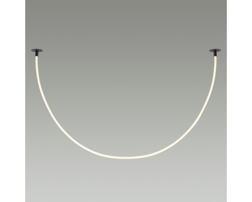 4391/40CL HIGHTECH ODL24 139 черный/металл/канат Потолочный св-к встраиваемый (2 крепления и крючок в комплекте) IP20 LED 40W 1580Лм 4000K CORDA