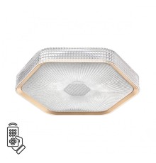 7746/48L PIKO LED SN Светильник металл/пластик/прозрачный/золотистый LED 48Вт 3000-4000-6000K 425х385 IP20 пульт ДУ SPARKS