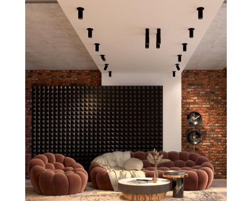 370757 OVER NT21 162 черный Светильник накладной IP20 GU10 50W 220V MAIS