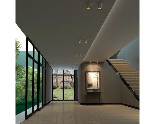 358486 OVER NT20 154 белый/золото Светильник накладной IP20 LED 4000K 10W 220V RECTE