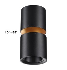 359338 OVER NT24 000 черный Светильник накладной светодиодный IP20 LED 10W/3W 3000K 1090Лм 170-265V ARISTO