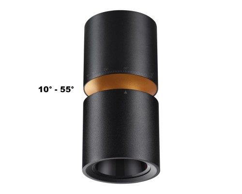 359338 OVER NT24 000 черный Светильник накладной светодиодный IP20 LED 10W/3W 3000K 1090Лм 170-265V ARISTO