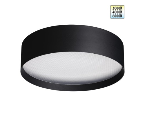 359601 OVER NT25 000 черный Светильник накладной светодиодный с переключ. цв. температуры IP20 LED 36W 220-240V 3000К\4000К\6000К ORBIS