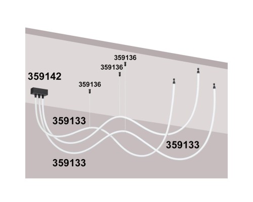 359142 KONST NT23 190 черный База для накладного монтажа светильников 359128-359133 IP20 40-120W 170-265V RAMO