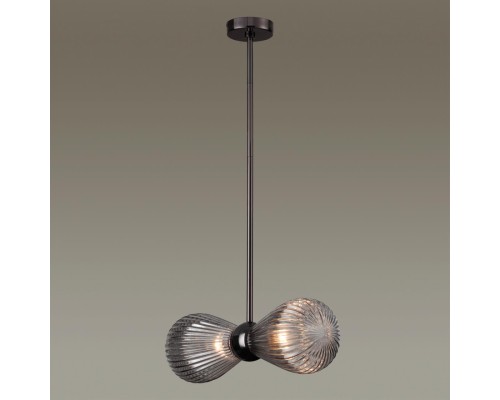 5417/2 MODERN ODL_EX23 17 черный хром/дымчатый/металл/стекло Подвес E14 2*40W ELICA