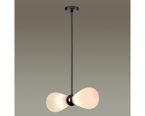 5418/2 MODERN ODL_EX23 000 черный хром/белый матовый/металл/стекло Подвес E14 2*40W ELICA