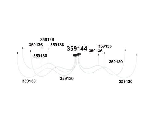 359144 KONST NT23 190 черный База для накладного монтажа светильников 359128-359133 IP20 70-200W 170-265V RAMO