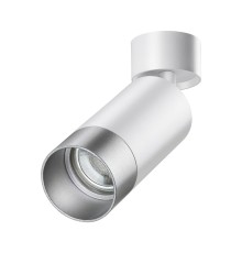 370870 OVER NT22 168 белый/серебро Светильник накладной IP20 GU10 9W 220V SLIM