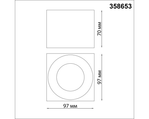 358653 OVER NT21 146 белый Светильник накладной светодиодный IP20 LED 4000К 12W 220V PATERA