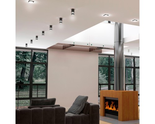 370729 OVER NT21 159 черный Светильник накладной IP20 GU10 9W 235V ELINA