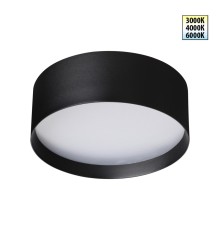 359599 OVER NT25 000 черный Светильник накладной светодиодный с переключ. цв. температуры IP20 LED 24W 220-240V 3000К\4000К\6000К ORBIS