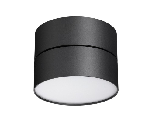 358750 OVER NT21 148 черный Светильник накладной светодиодный IP20 LED 24W 4000K 2100Лм 100-265V PROMETA