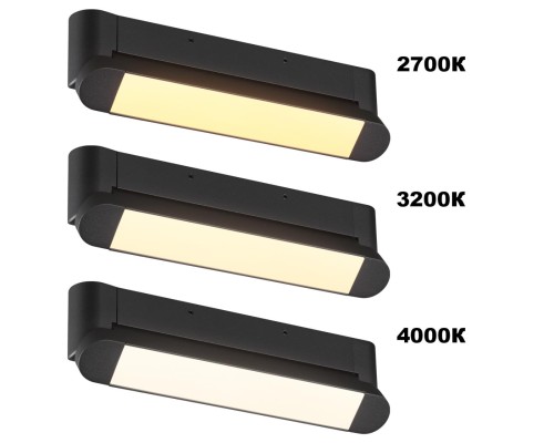 359799 OVER NT25 400 черный Светильник накладной с переключ. цв. температуры IP20 LED 12W 180-265V 2700К/3200К/4000К ITER