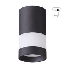 370680 OVER NT19 255 черный Светильник накладной IP20 GU10 9W 220-240V ELINA