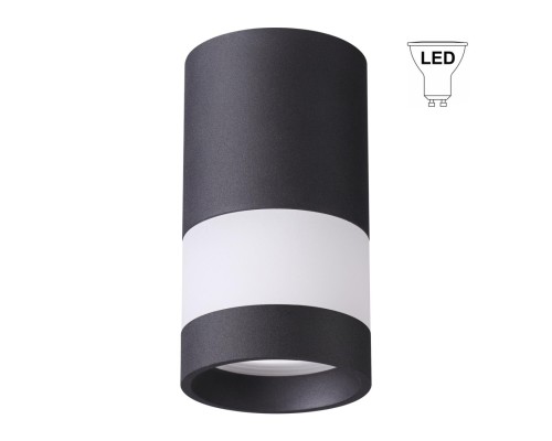 370680 OVER NT19 255 черный Светильник накладной IP20 GU10 9W 220-240V ELINA