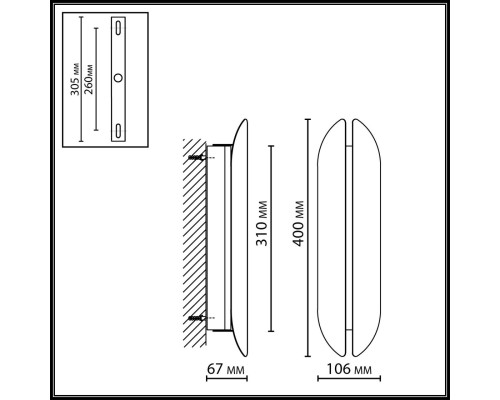 7173/10WL HIGHTECH ODL26 443 светильник металл/бронза/акрил IP20 LED 12W 3000K 220-240V BRANDO