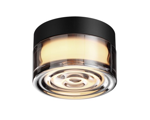 7157/6CL HIGHTECH ODL26 Настенно-потолочный светильник  черный/дымчатый/стекло/поликарбонат IP65 LED 6W 410Лм 2200/2700/3000K 120° 220-240V RONDA