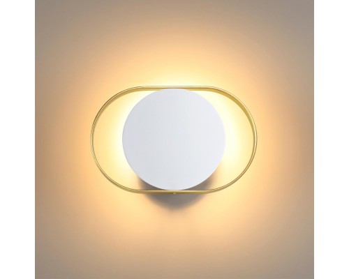 4246/7WW HIGHTECH ODL21 179 бел/золотист/металл Настенный светильник IP20 LED 7W 560Лм 3000K MONDY