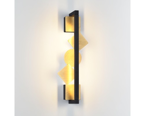 6691/7WL HIGHTECH ODL_EX24 017 Настенный светильник черный/.бронза браширов./металл/акрил поворотный на 360° IP20 LED 7W 184Лм 3000K GEOS