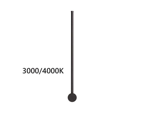 4335/12WLP HIGHTECH ODL22 299 черный Настенный светильник IP20 LED 12W 525Лм3000K/4000K (перекл. ч/з тумблер на драйвере) FILLINI