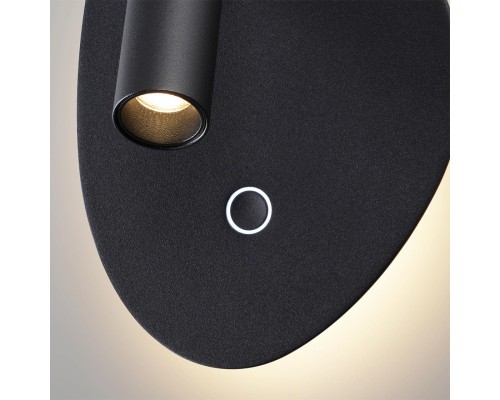 7182/9WL HIGHTECH ODL26 Настенный светильник  черный/металл IP20 LED 9W 580Лм 2700K/3300K/4000K 120° 220-240V ROY