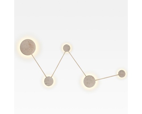 6625/25WL HIGHTECH ODL24 131 бежевый/металл/травертин Настенный светильник IP20 LED 25W 3000K 220V TRAVERTINO