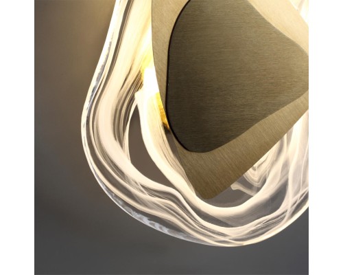 4314/9WL MIDCENT ODL22 125 стекло с эффектом льда/ металл бронза Настенный светильник IP20 LED 6W 205Лм 3000K ICY