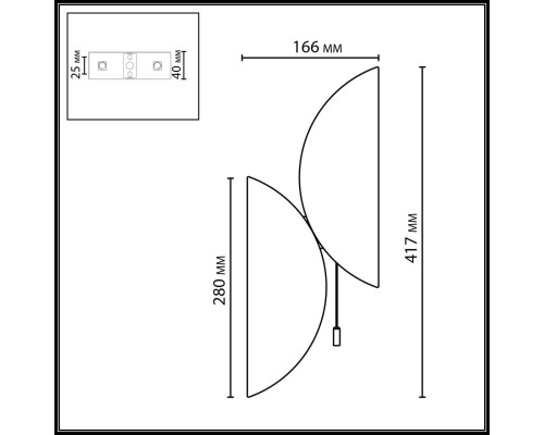 7067/2W L-VISION ODL26 Настенный светильник  черный/белый/шелк/металл IP20 LED G9 5W 220-240V SILK