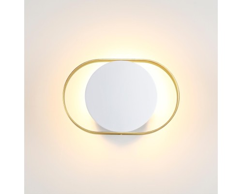 4246/7WW HIGHTECH ODL21 179 бел/золотист/металл Настенный светильник IP20 LED 7W 560Лм 3000K MONDY