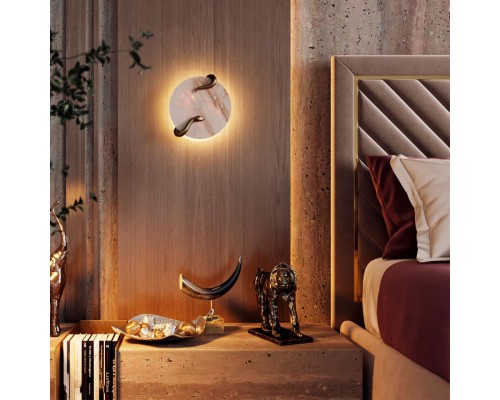 7033/10WL L-VISION ODL25 231 Настенный светильник светильник металл/камень/декор из латуни IP20 1*15W 3000K 220V SNAKE