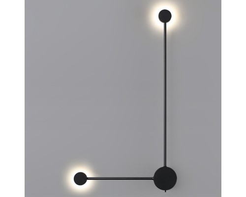 7008/10WL HIGHTECH ODL25 319 черный/металл/акрил Настенный светильник LED 3000/4000K тумблер на корп. 10W 220V CRI > 90 SATELLITE