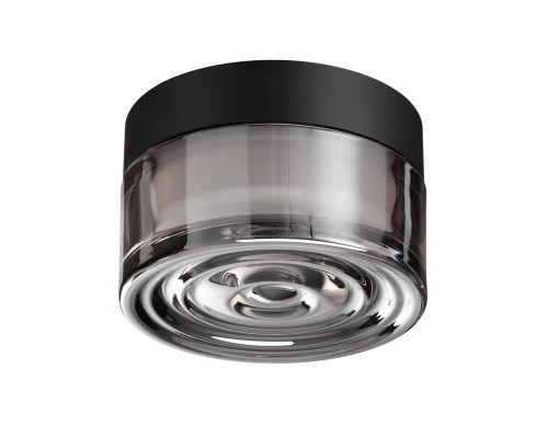 7157/6CL HIGHTECH ODL26 Настенно-потолочный светильник  черный/дымчатый/стекло/поликарбонат IP65 LED 6W 410Лм 2200/2700/3000K 120° 220-240V RONDA