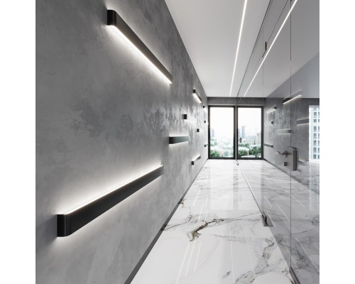 4294/40WL HIGHTECH ODL22 149 черный/металл Настенный светильник IP20 LED 40W 3245Лм 3000K FRAMANT