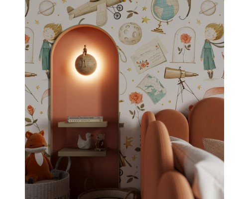 7011/5WL L-VISION ODL25 Настенный светильник латунь/камень/медь IP20 LED 1*5W 3000K 220V CONFUCIUS