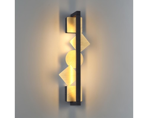 6691/7WL HIGHTECH ODL_EX24 017 Настенный светильник черный/.бронза браширов./металл/акрил поворотный на 360° IP20 LED 7W 184Лм 3000K GEOS