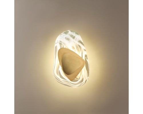 4314/9WL MIDCENT ODL22 125 стекло с эффектом льда/ металл бронза Настенный светильник IP20 LED 6W 205Лм 3000K ICY