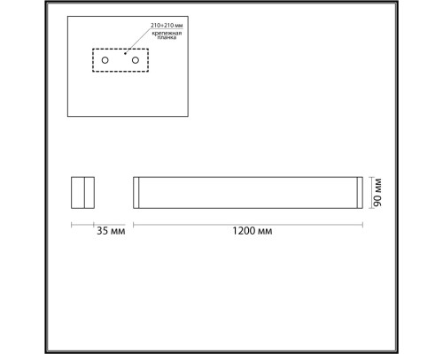 4295/40WL HIGHTECH ODL22 149 золотой/металл Настенный светильник IP20 LED 40W 3335Лм 3000K FRAMANT