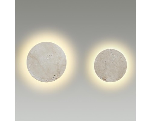 6625/5WL HIGHTECH ODL24 131 бежевый/металл/травертин Настенный светильник IP20 LED 6W 3000K 220V TRAVERTINO