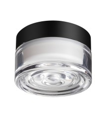 7156/6CL HIGHTECH ODL26 Настенно-потолочный светильник  черный/прозрачный/стекло/поликарбонат IP65 LED 6W 410Лм 2200/2700/3000K 120° 220-240V RONDA