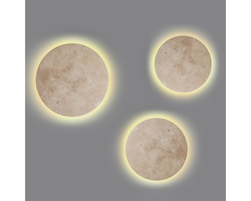 6625/15WL HIGHTECH ODL24 бежевый/металл/травертин Настенный светильник IP20 LED 15W 3000K 220V TRAVERTINO